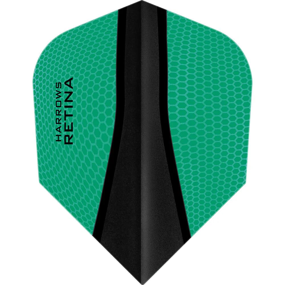HARROWS - RETINA X - STANDARD No.6 - DARTS FLIGHTS - JADE/BLACK