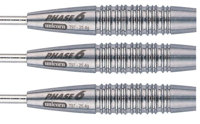 UNICORN - PURIST EVOLUTION - PHIL TAYLOR - PHASE 6 NATURAL - STEEL TIP DARTS - 90% - 25g