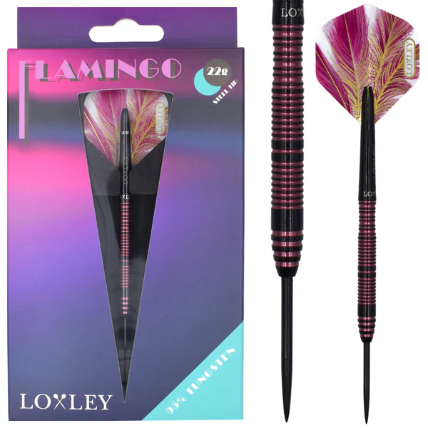 LOXLEY - FLAMINGO - STEEL TIP DARTS - 95% - 22g/24g