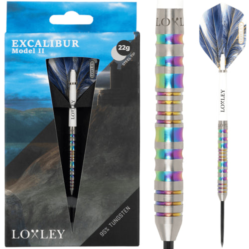 LOXLEY - EXCALIBUR 2 - STEEL TIP DARTS - 95% - 22g/24g