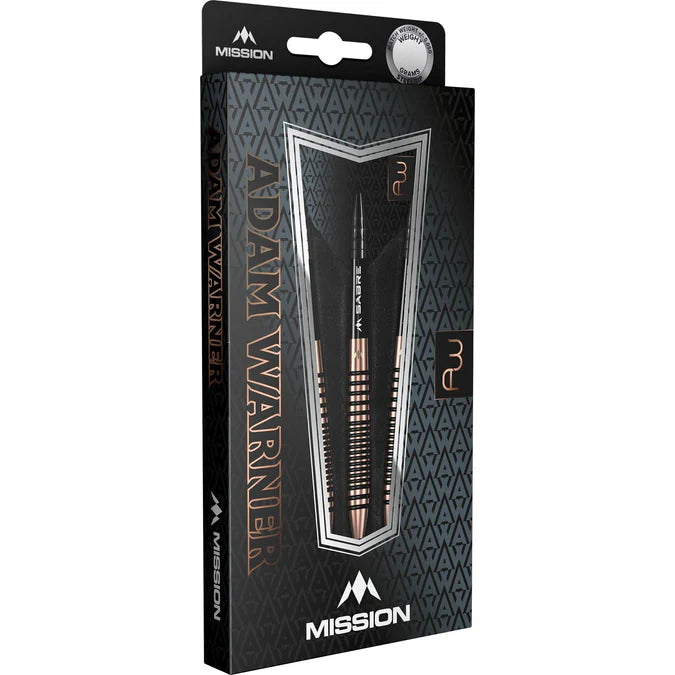 MISSION - ADAM WARNER - BRONZE TITANIUM - STEEL TIP DARTS - 95% - 22g/24g/26g