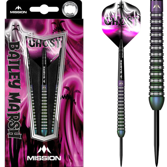 MISSION - BAILEY MARSH - Steel Tip Darts - Coral PVD Coating - 90% - 23g/25g
