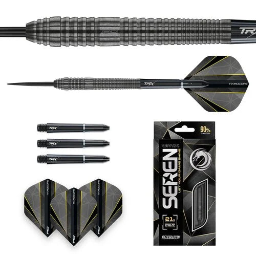 RED DRAGON - SEREN - 2 - ONYX - STEEL TIP DARTS - 90% - 21g/23g