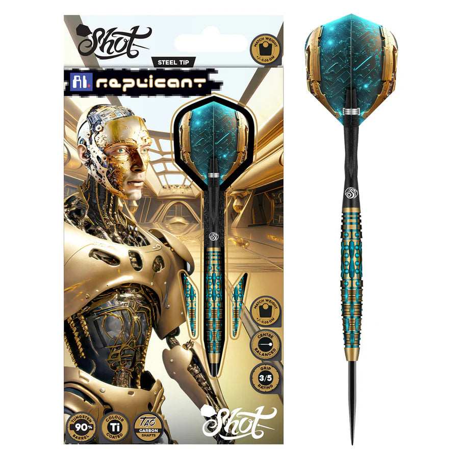 SHOT - AI - REPLICANT - STEEL TIP DARTS - 90% - 23g/24g/25g