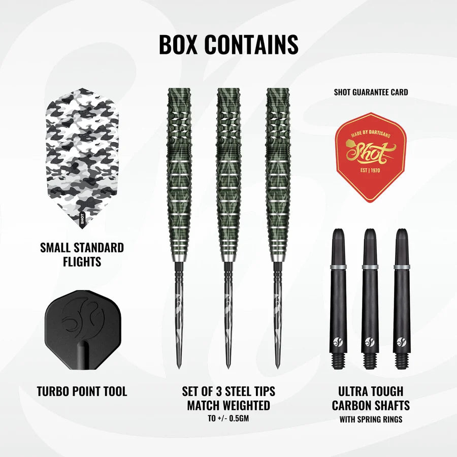 SHOT - CAMO - GHILLIE - TURBO POINT DARTS - 90% - 23g/24g/25g