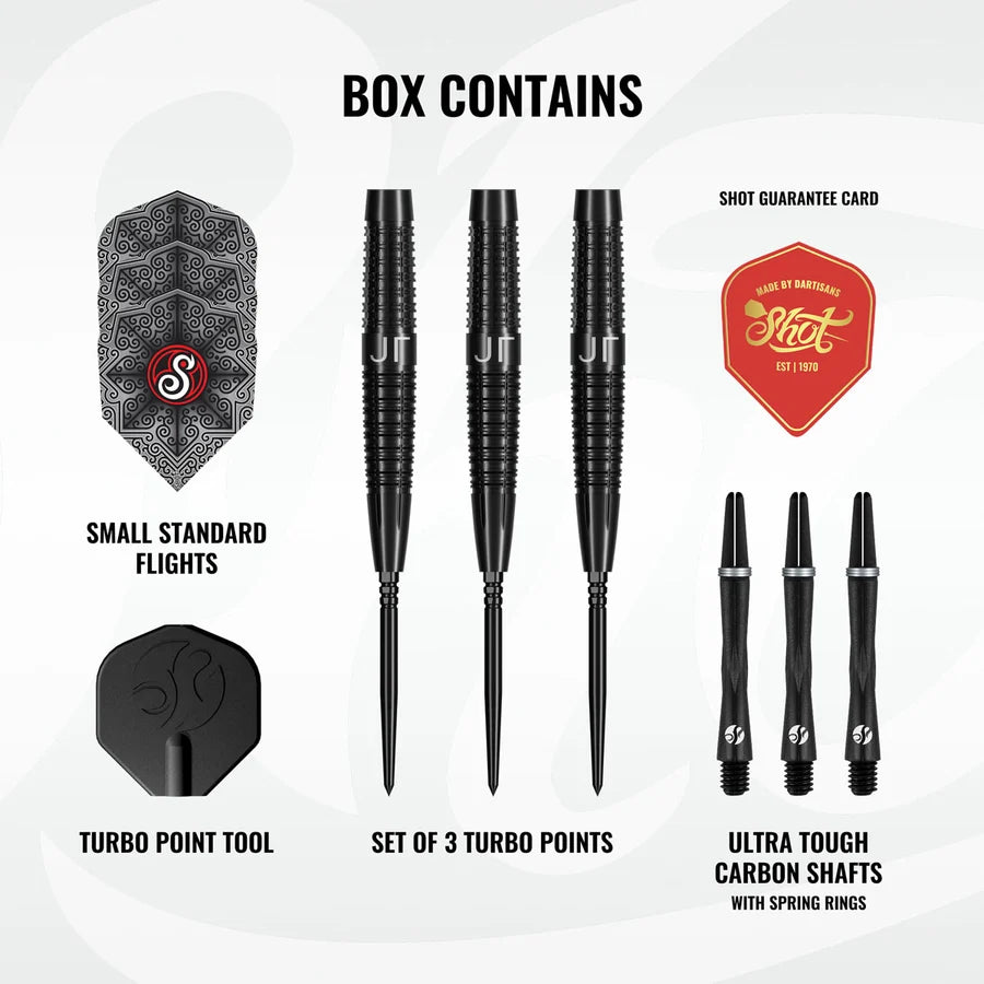 SHOT - PRO SERIES - JONNY TATA - TURBO POINT DARTS - 90% - 24g