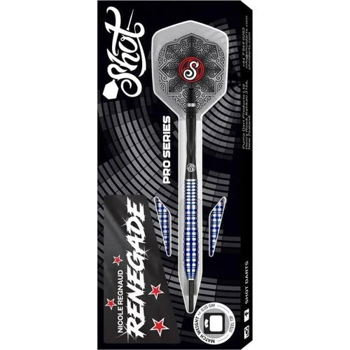 SHOT - NICOLE REGNAUD - PRO SERIES - 90% - STEEL TIP DARTS - 23g