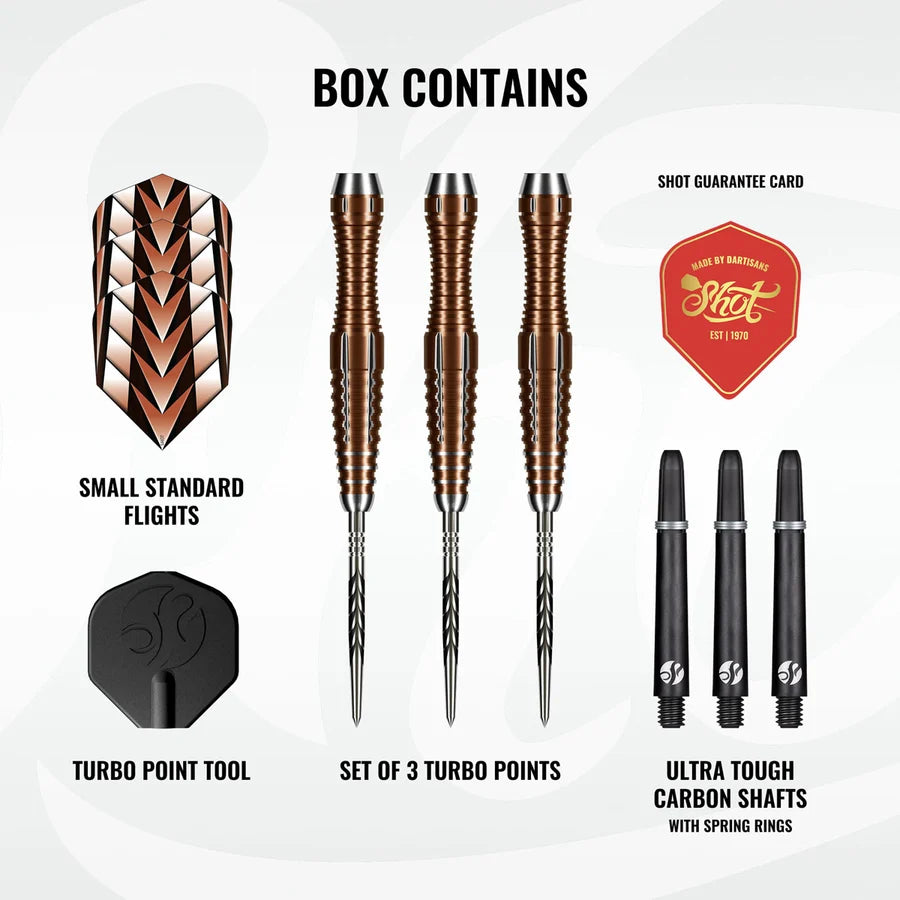 SHOT - TRIBAL WEAPON 1 - TURBO POINT DARTS - 90% - 23g/25g