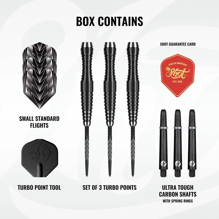 SHOT - TRIBAL WEAPON 4 - TURBO POINT DARTS - 90% - 22g/23g/24g