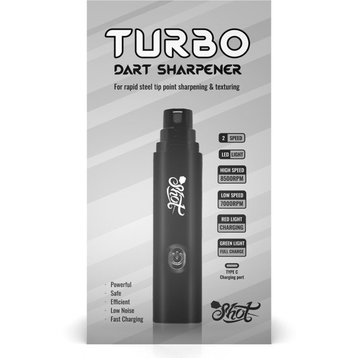 SHOT - TURBO - USB CHARGED - DARTS SHARPENER
