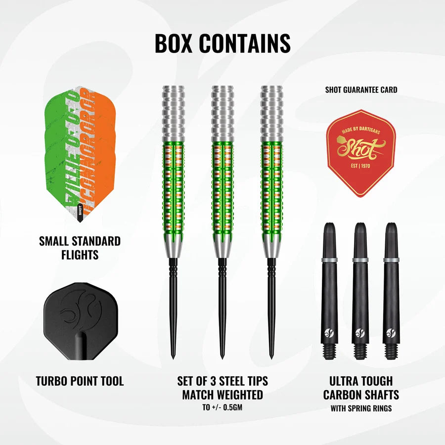 SHOT - PRO SERIES - WILLIE O'CONNOR - MATCH DART - TURBO POINT DARTS - 90% - 23g/24g