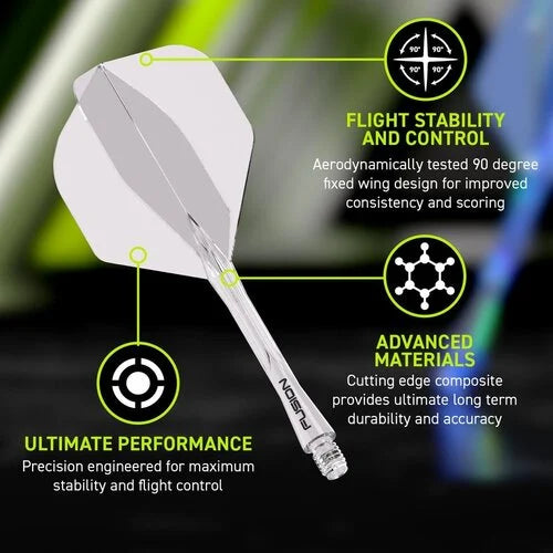 WINMAU - WINMAU FUSION - CLEAR - STANDARD (No.2)- INTEGRATED FLIGHTS - CLEAR
