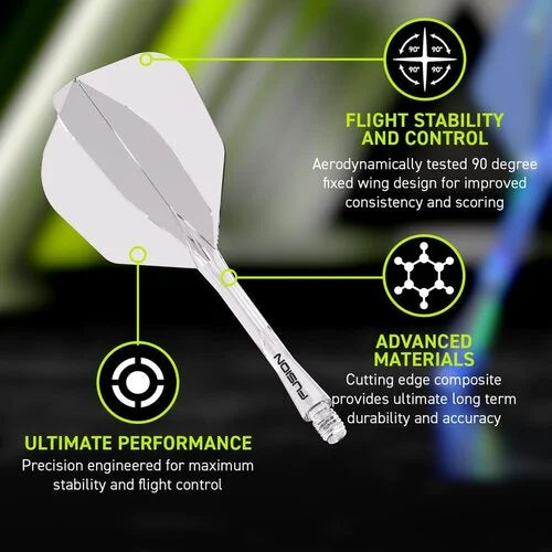 WINMAU - WINMAU FUSION - CLEAR - STANDARD (No.6) - INTEGRATED FLIGHTS - CLEAR
