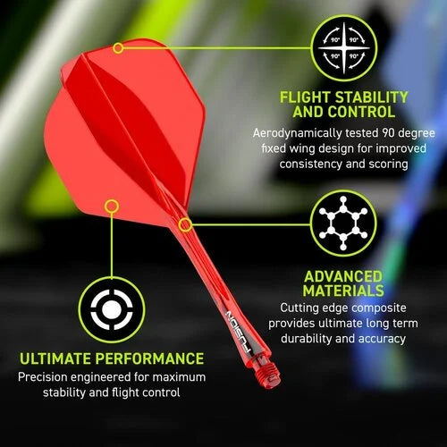 WINMAU - WINMAU FUSION - RED - STANDARD (No.2) - INTEGRATED FLIGHTS - RED