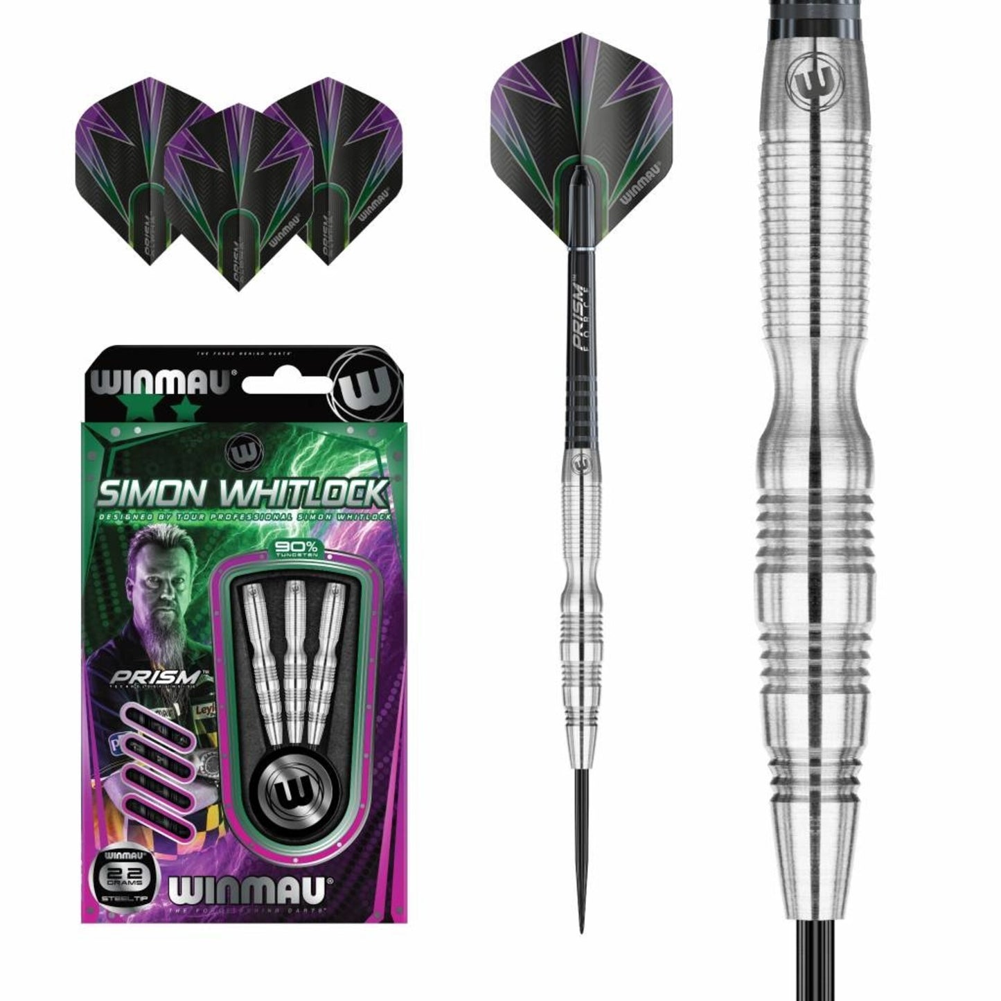 WINMAU - SIMON WHITLOCK - ICONIC SILVER - 90% - 22g/24g