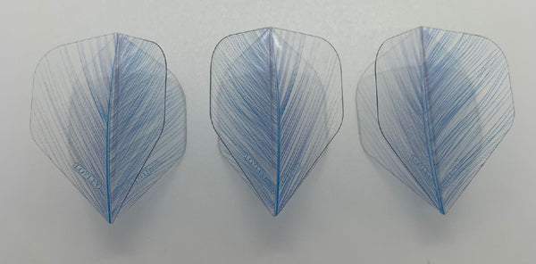 LOXLEY - Loxley Dart Flights - Feather STANDARD 100 Micron - Transparent - Green/Blue/Pink