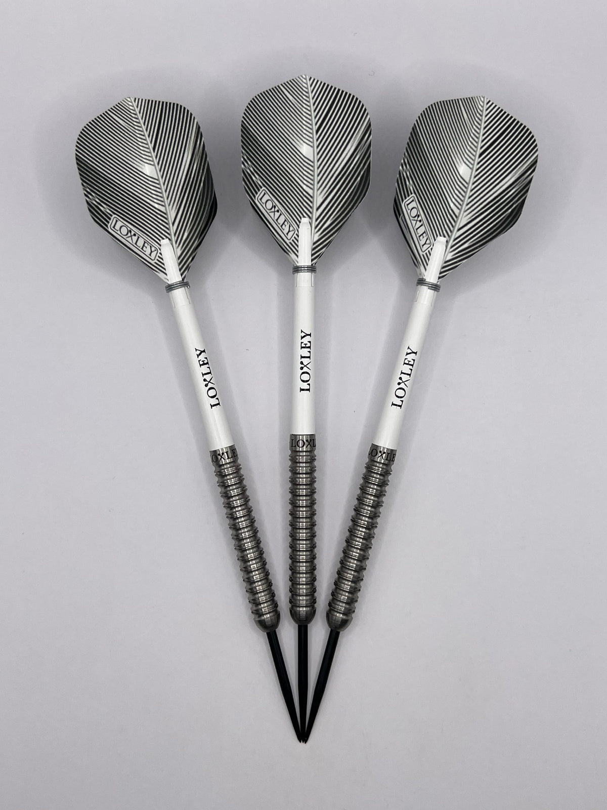 LOXLEY - FEATHERWEIGHT - BLACK - STEEL TIP DARTS - 16g/18g