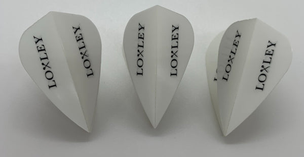 LOXLEY - Loxley Dart Flights - Logo White - Kite 150 Micron - Logo