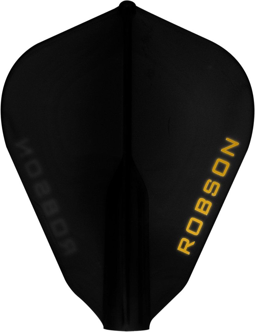 ROBSON Plus (BULL'S NL) + MOULDED FLIGHTS - FANTAIL - BLACK/WHITE