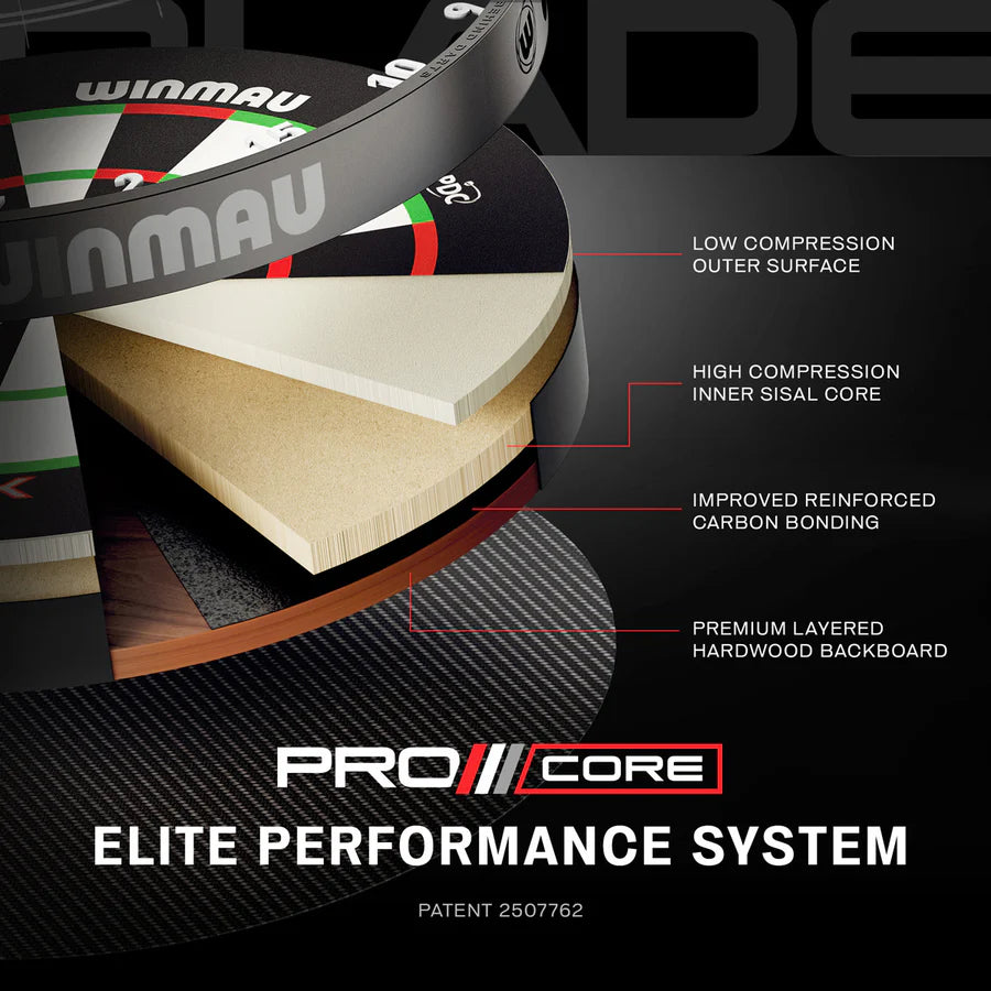 WINMAU - BLADE X - PRO CORE - PROFESSIONAL DART BOARD