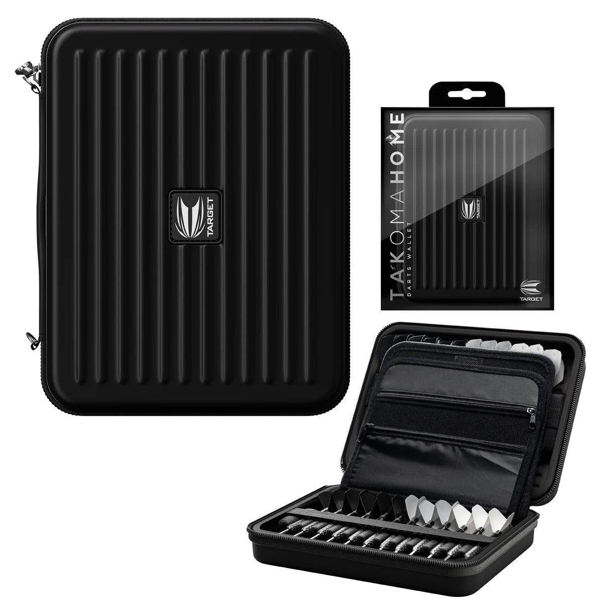 TARGET - TAKOMA - HOME - XXL DARTS CASE - HOLDS 8 SETS OF DARTS - BLACK