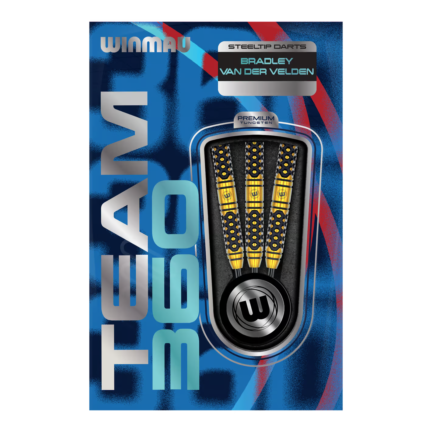 WINMAU - BRADLEY VEN DER VELDEN - TEAM 360 - STEEL TIP DARTS - 90% - 22g