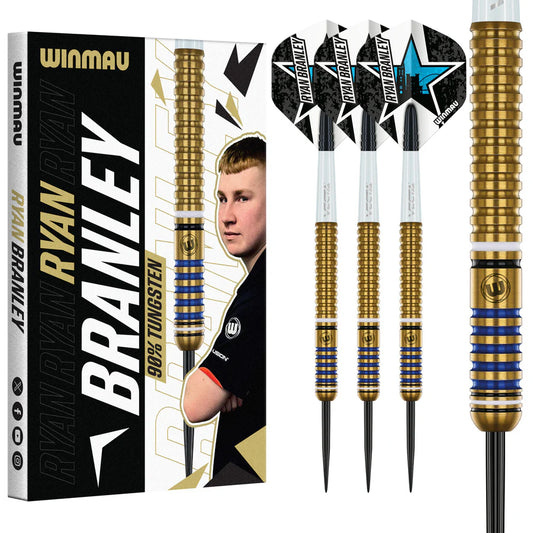 WINMAU - RYAN BRANLEY - v1 - STEEL TIP DARTS - 90% - 23g