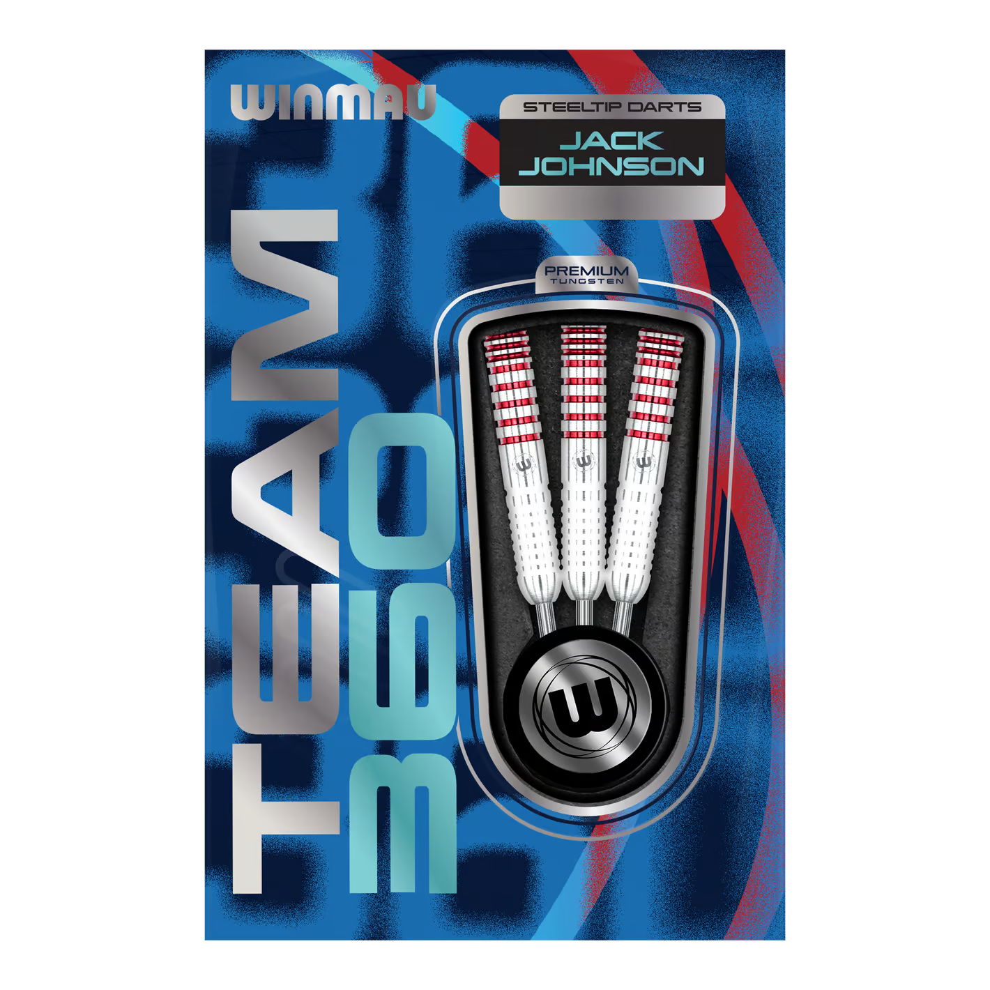 WINMAU - JACK JOHNSON - TEAM 360 - STEEL TIP DARTS - 90% - 24g