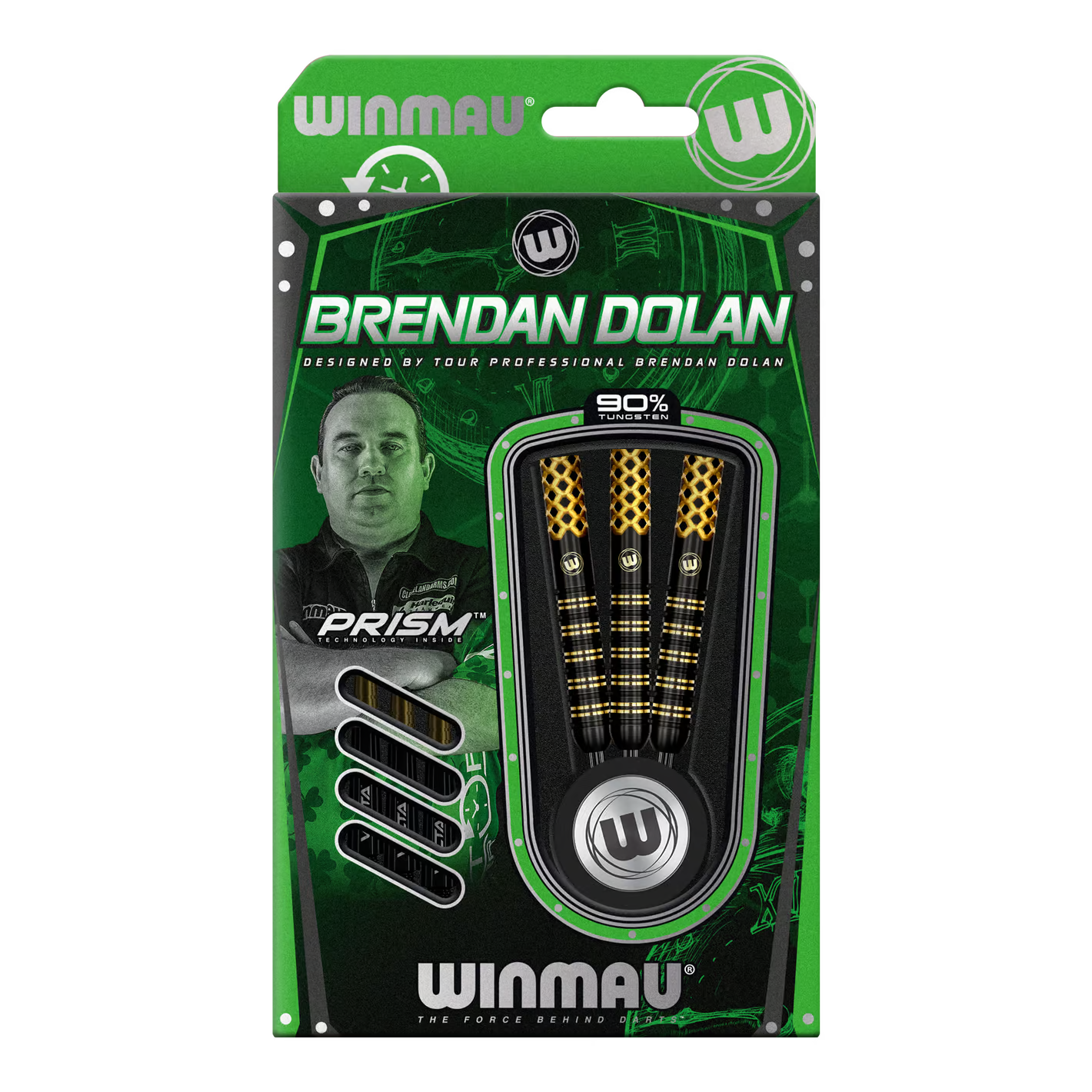 WINMAU - BRENDAN DOLAN - SIGNATURE SERIES - v1 - STEEL TIP DARTS - 90% - 23g/25g