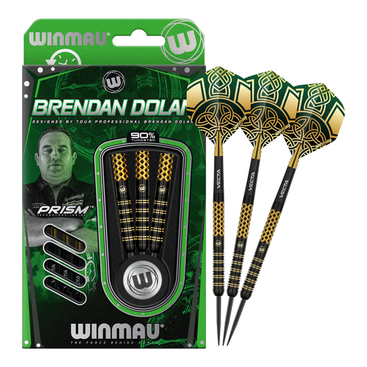 WINMAU - BRENDAN DOLAN - SIGNATURE SERIES - v1 - STEEL TIP DARTS - 90% - 23g/25g