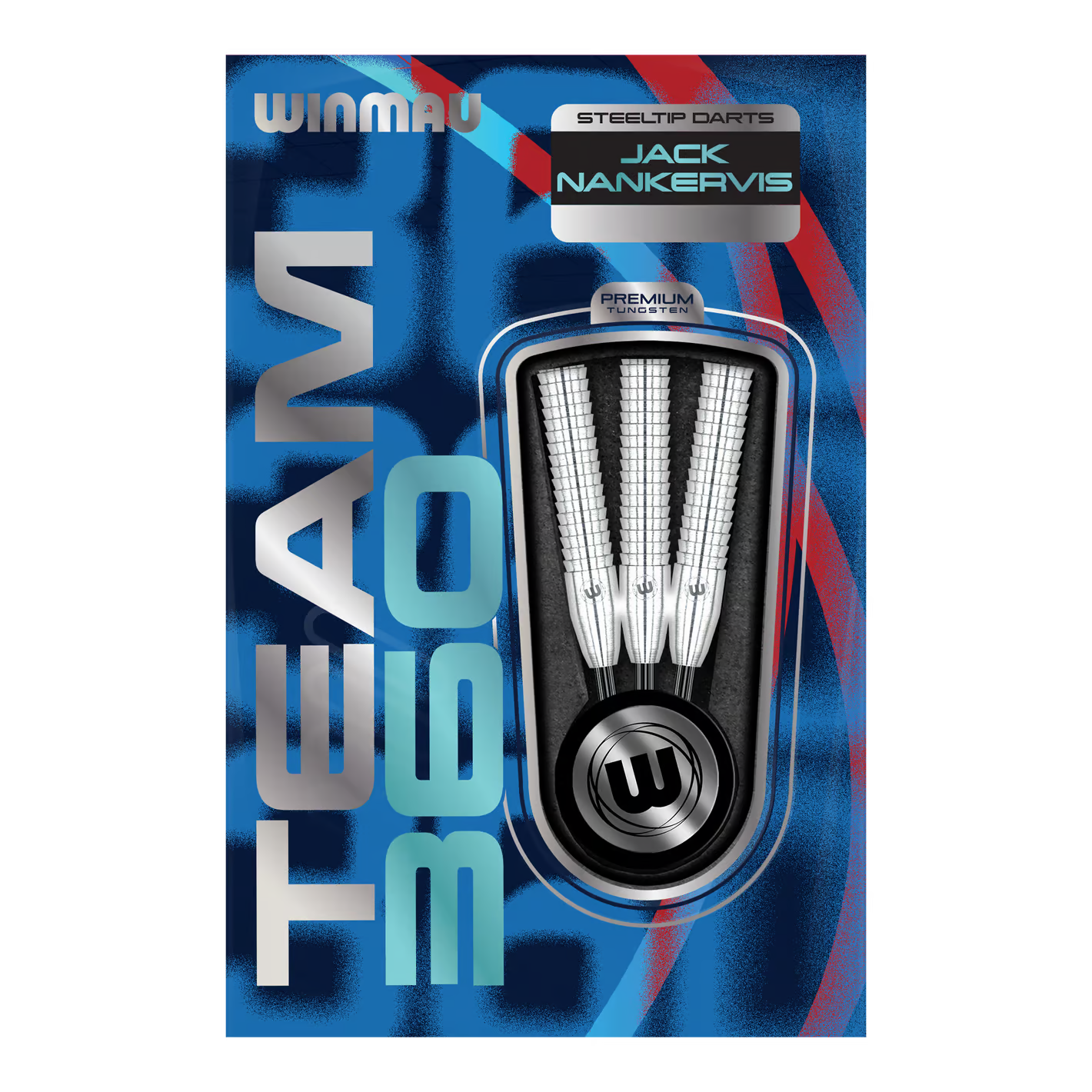 WINMAU - JACK NANKERVIS - TEAM 360 - STEEL TIP DARTS - 90% - 24g