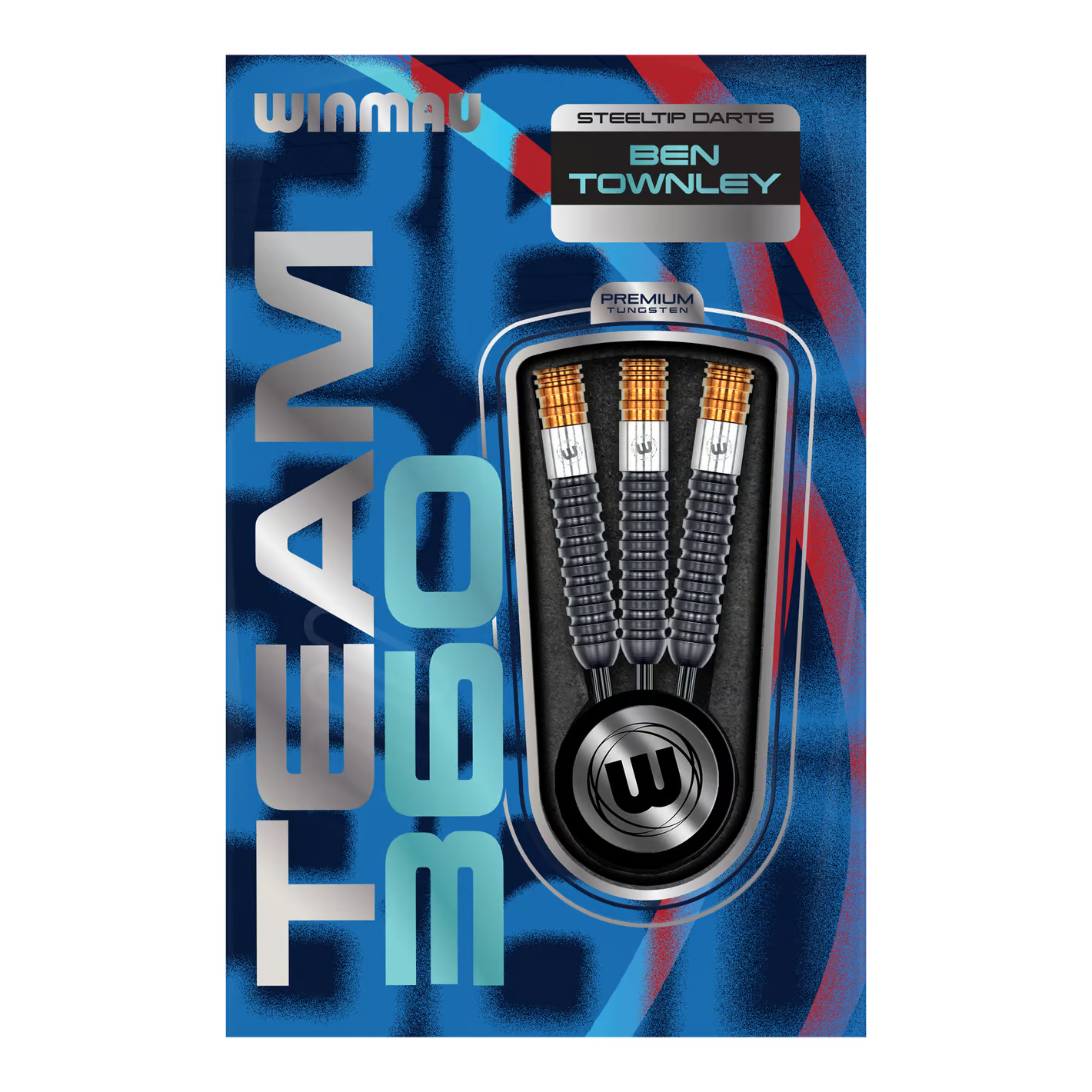 WINMAU - BEN TOWNLEY - TEAM 360 - STEEL TIP DARTS - 90% - 23g