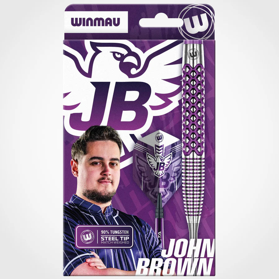 WINMAU - JOHN BROWN - SIGNATURE EDITION - STEEL TIP DARTS - 90% - 22g