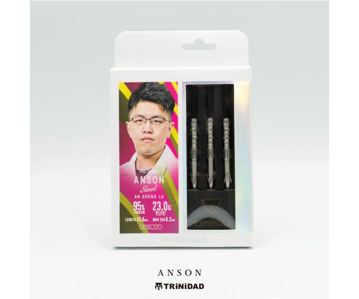 TRINIDAD - AN SHENG LU - PRO SERIES - ANSON - STEEL TIP DARTS - 95%- 23g