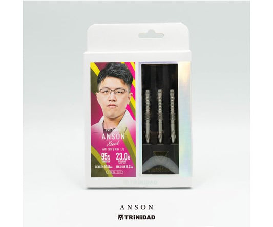 TRINIDAD - AN SHENG LU - PRO SERIES - ANSON - STEEL TIP DARTS - 95%- 23g