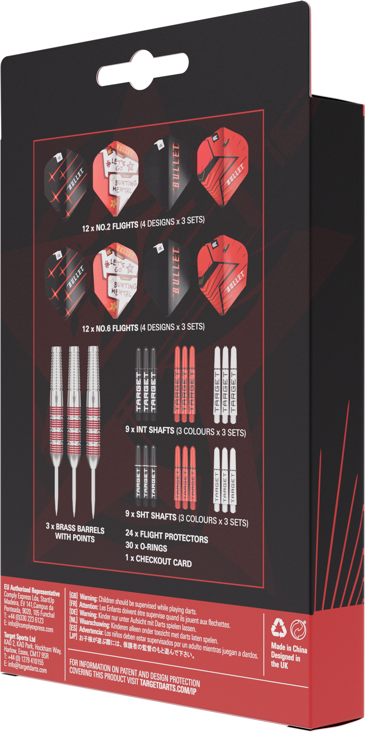 TARGET - STEPHEN BUNTING - 100 PC BRASS DARTS SET - STEEL TIP DARTS - BRASS DARTS SET