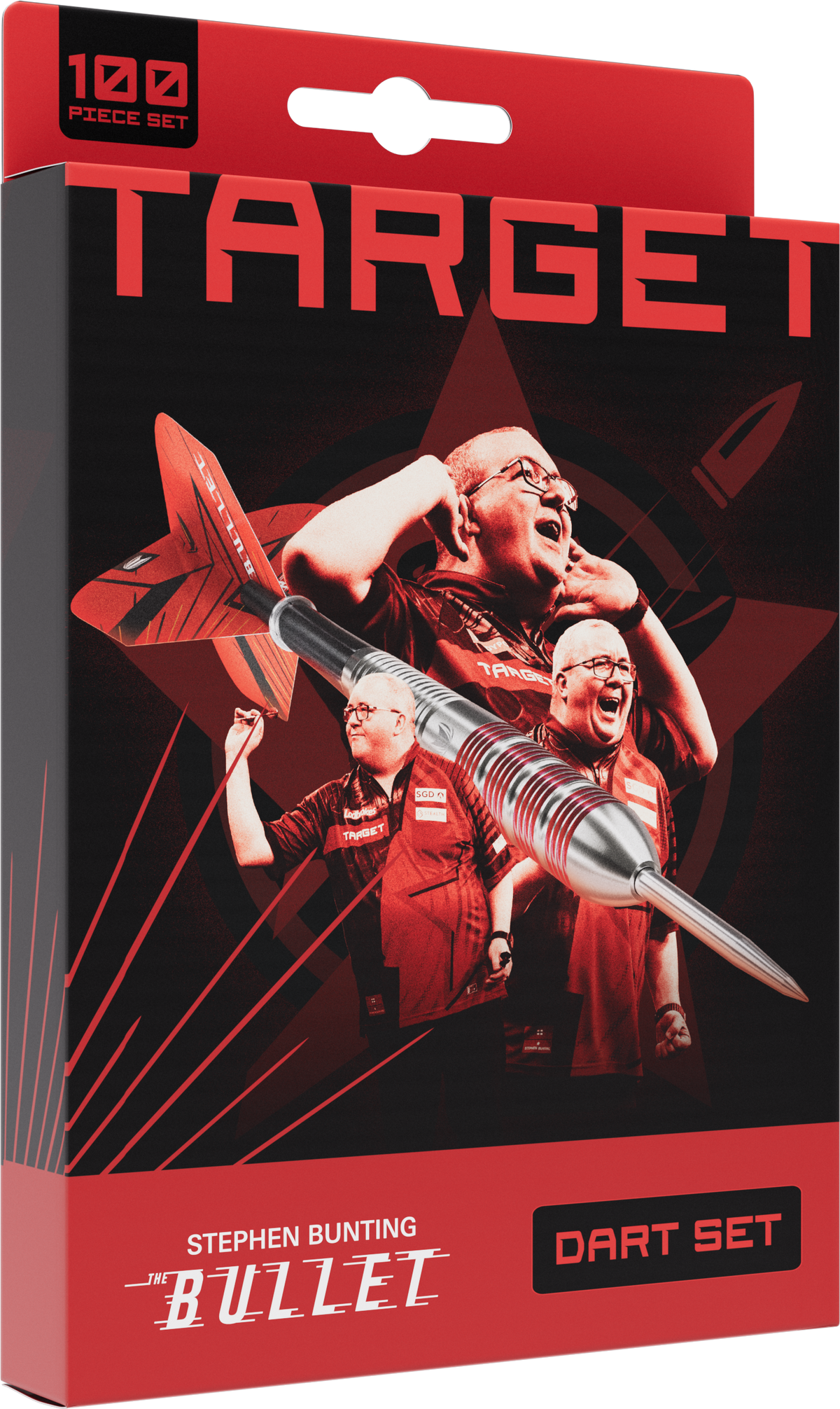 TARGET - STEPHEN BUNTING - 100 PC BRASS DARTS SET - STEEL TIP DARTS - BRASS DARTS SET