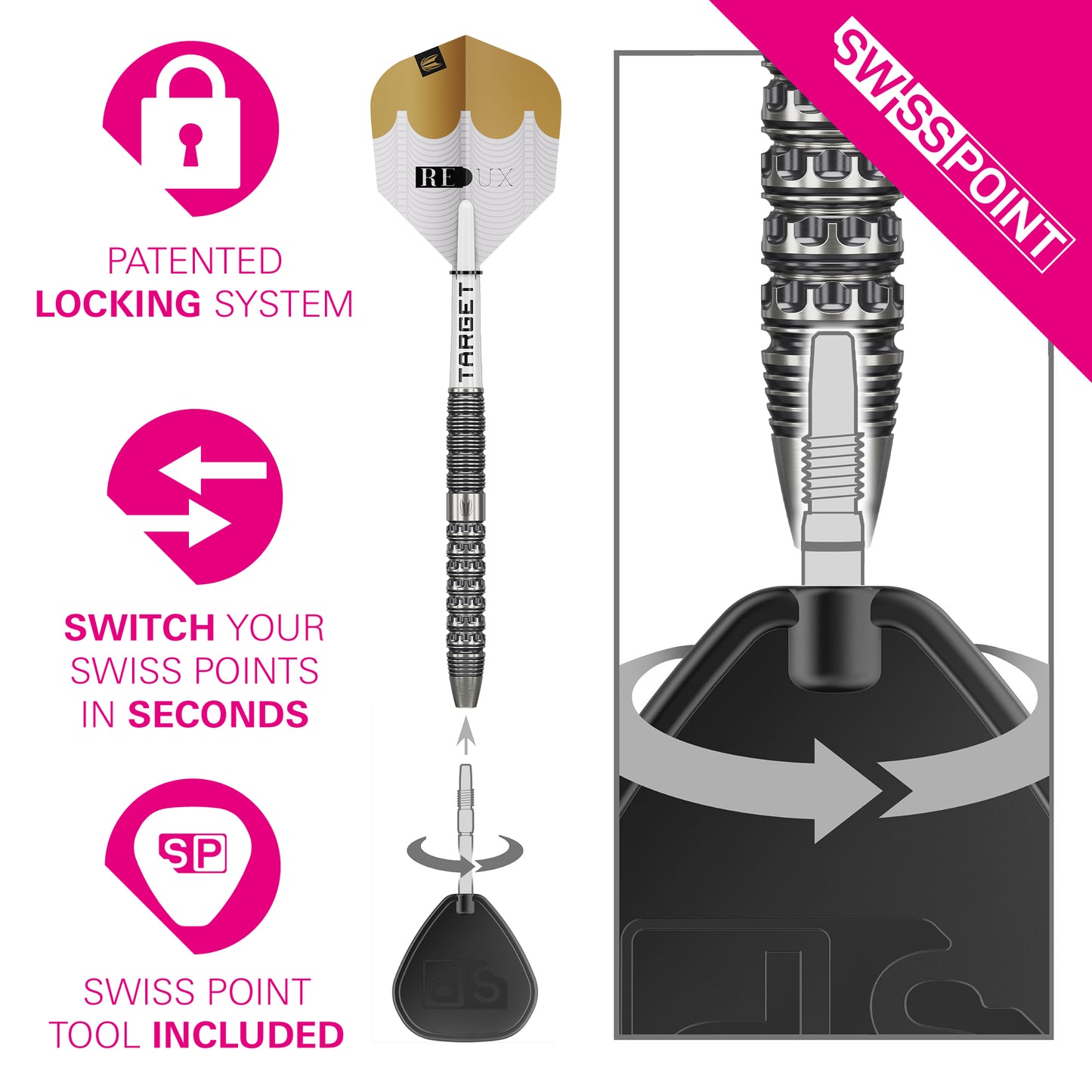 TARGET - REDUX - 01 - PIXEL GRIP - 2025 - SWISS POINT - 90% - 22g/23g/24g/25g