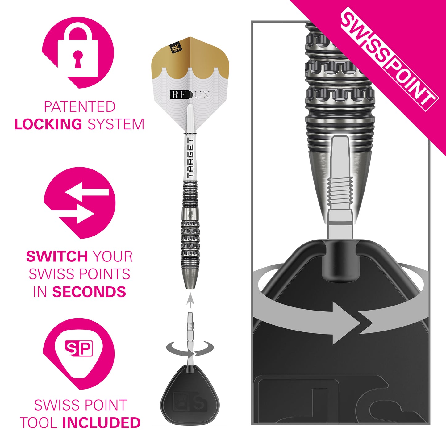 TARGET - REDUX - 02 - PIXEL GRIP - 2025 - SWISS POINT - 90% - 22g/23g/24g/25g