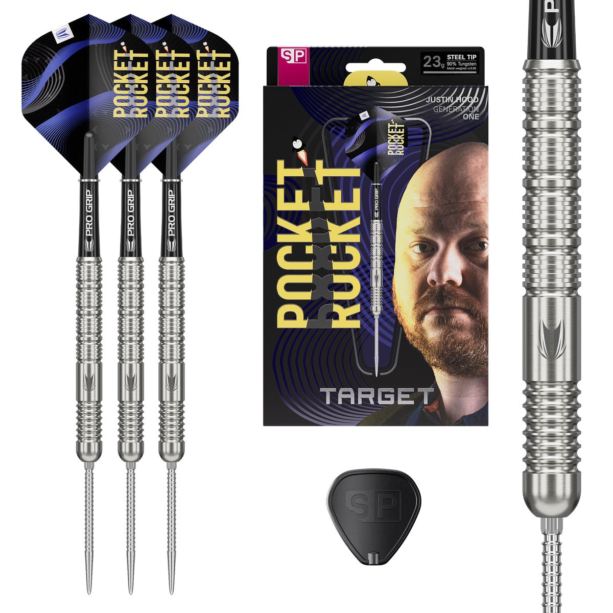 TARGET - JUSTIN HOOD - SWISS POINT DARTS - 90% - 23g