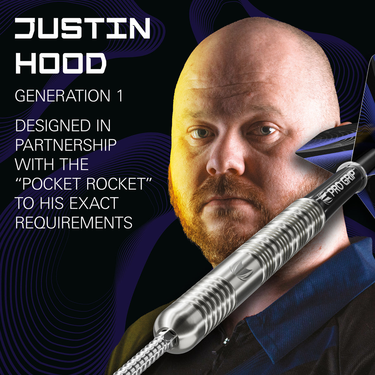 TARGET - JUSTIN HOOD - SWISS POINT DARTS - 90% - 23g