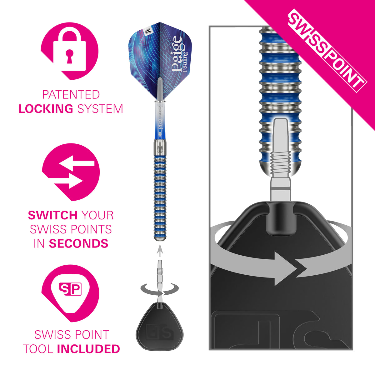 TARGET - PAIGE PAULING - SWISS POINT DARTS - 90% - 22g