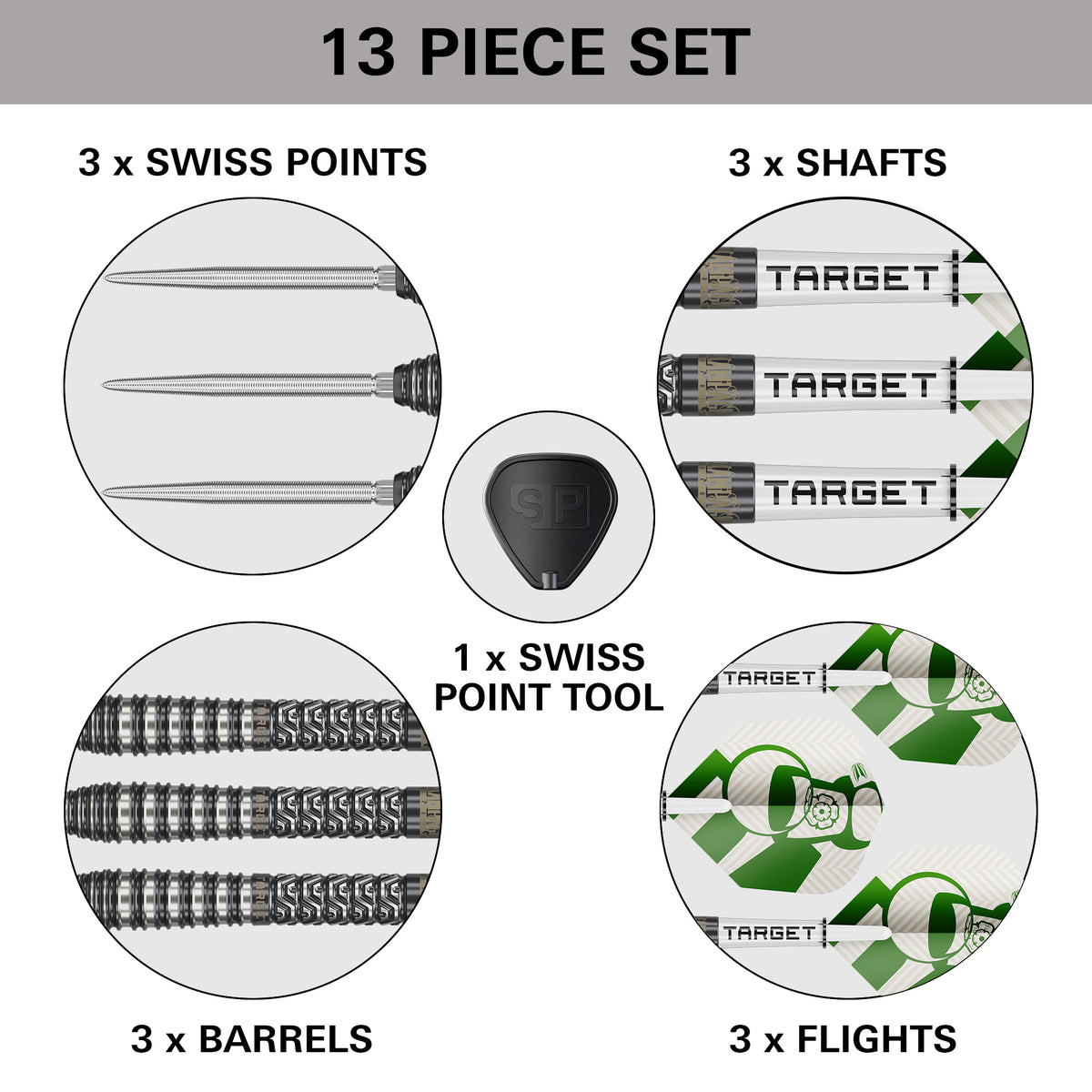TARGET - CHARLIE MANBY - SWISS POINT DARTS - 95% - 22g/23g/25g