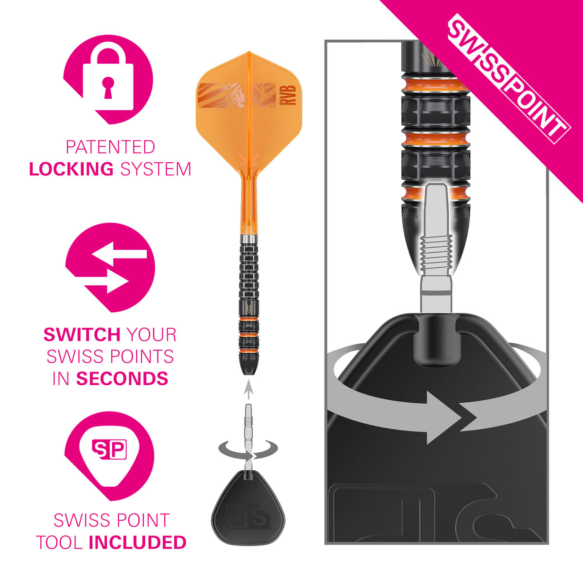 TARGET - RAYMOND VAN BARNEVELD - 95k - 2026 - SWISS POINT DARTS - 95% - 21g/23g/25g