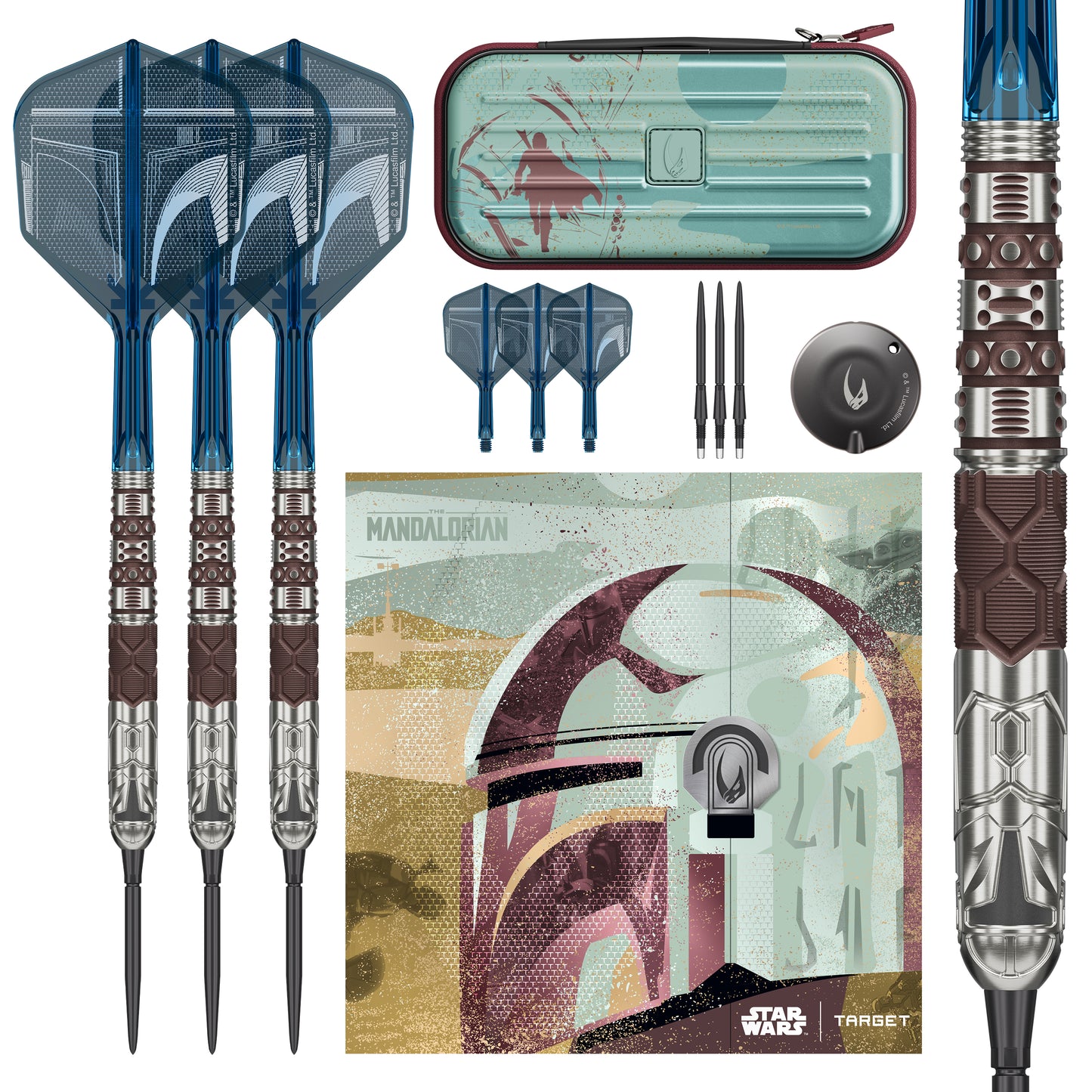 TARGET - STAR WARS - MANDALORIAN - SWISS POINT DARTS - 95% - 22g/24g/26g