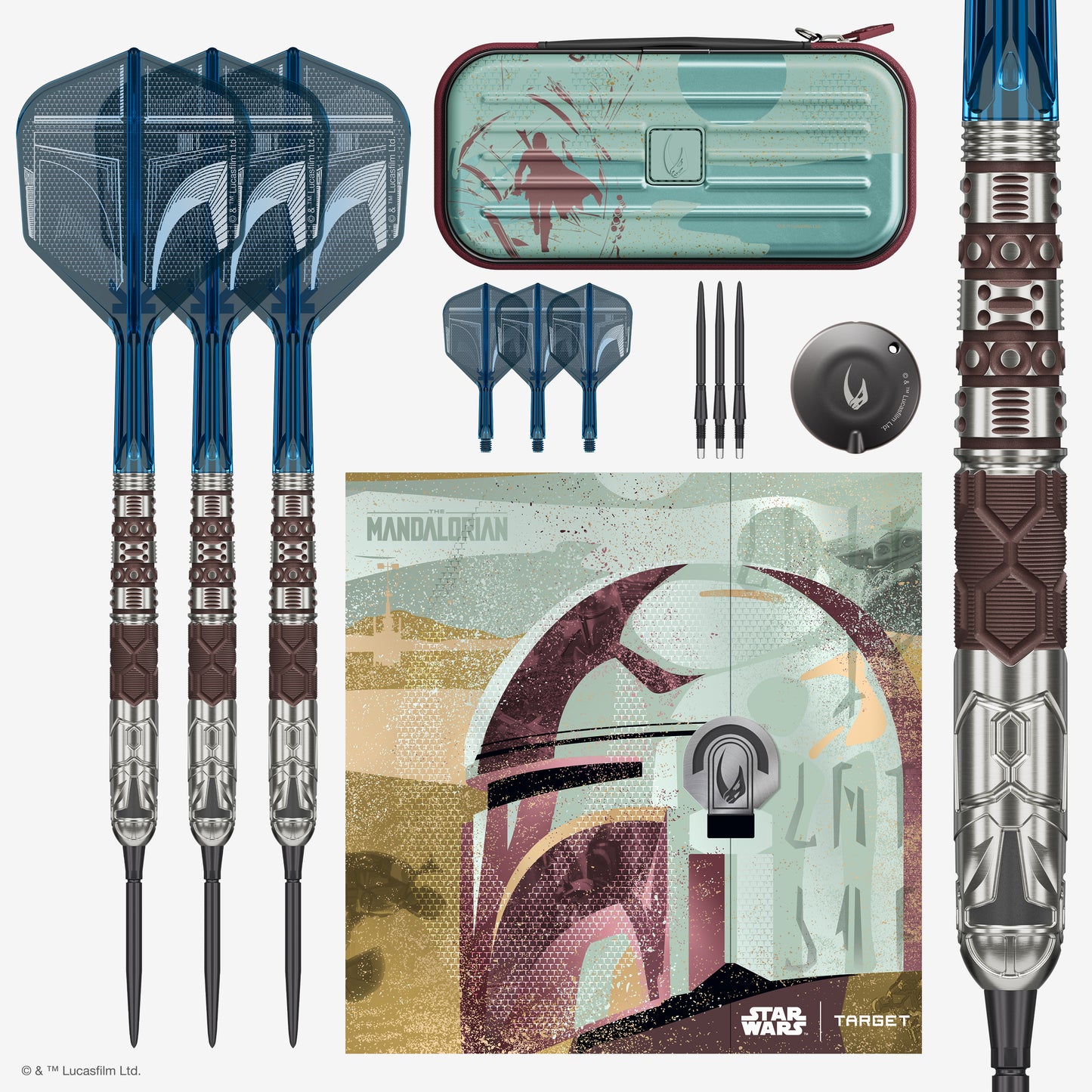 TARGET - STAR WARS - MANDALORIAN - SWISS POINT DARTS - 95% - 22g/24g/26g