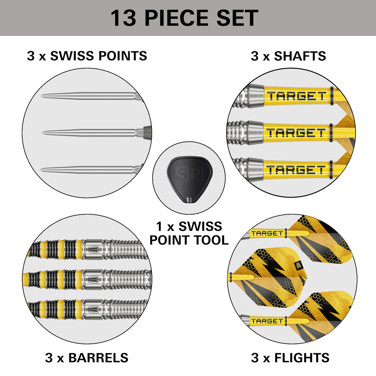 TARGET - BUZZ - SP03 - SWISS POINT DARTS - 90% - 23g/25g