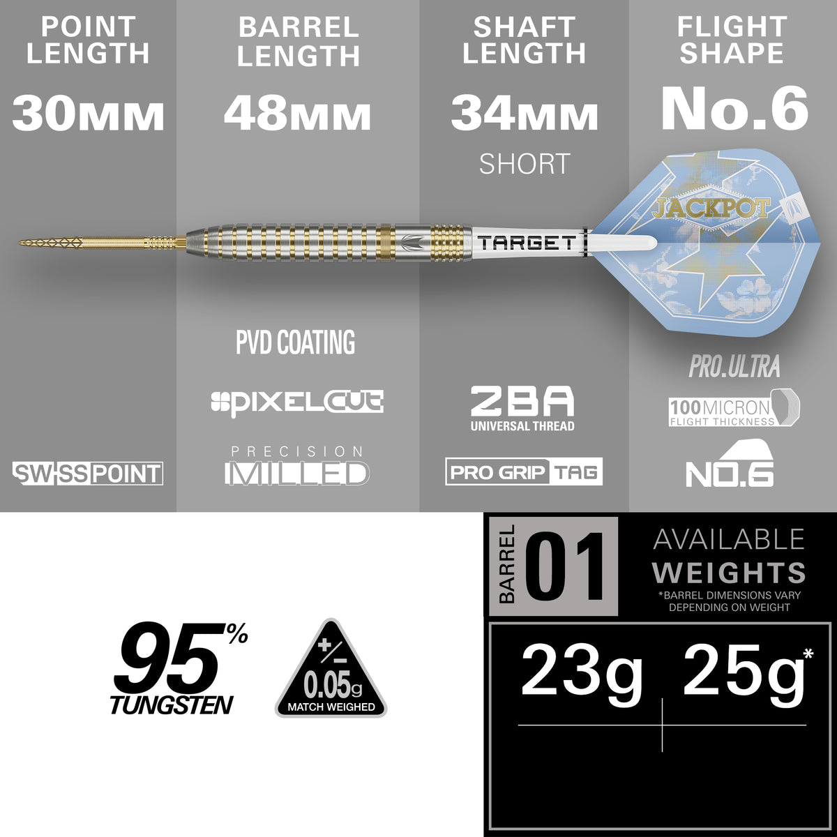 TARGET - ADRIAN LEWIS - SHOWDOWN! - SWISS POINT DARTS - 95% - 23g/35g