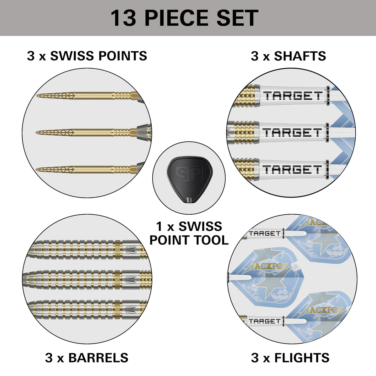 TARGET - ADRIAN LEWIS - SHOWDOWN! - SWISS POINT DARTS - 95% - 23g/35g