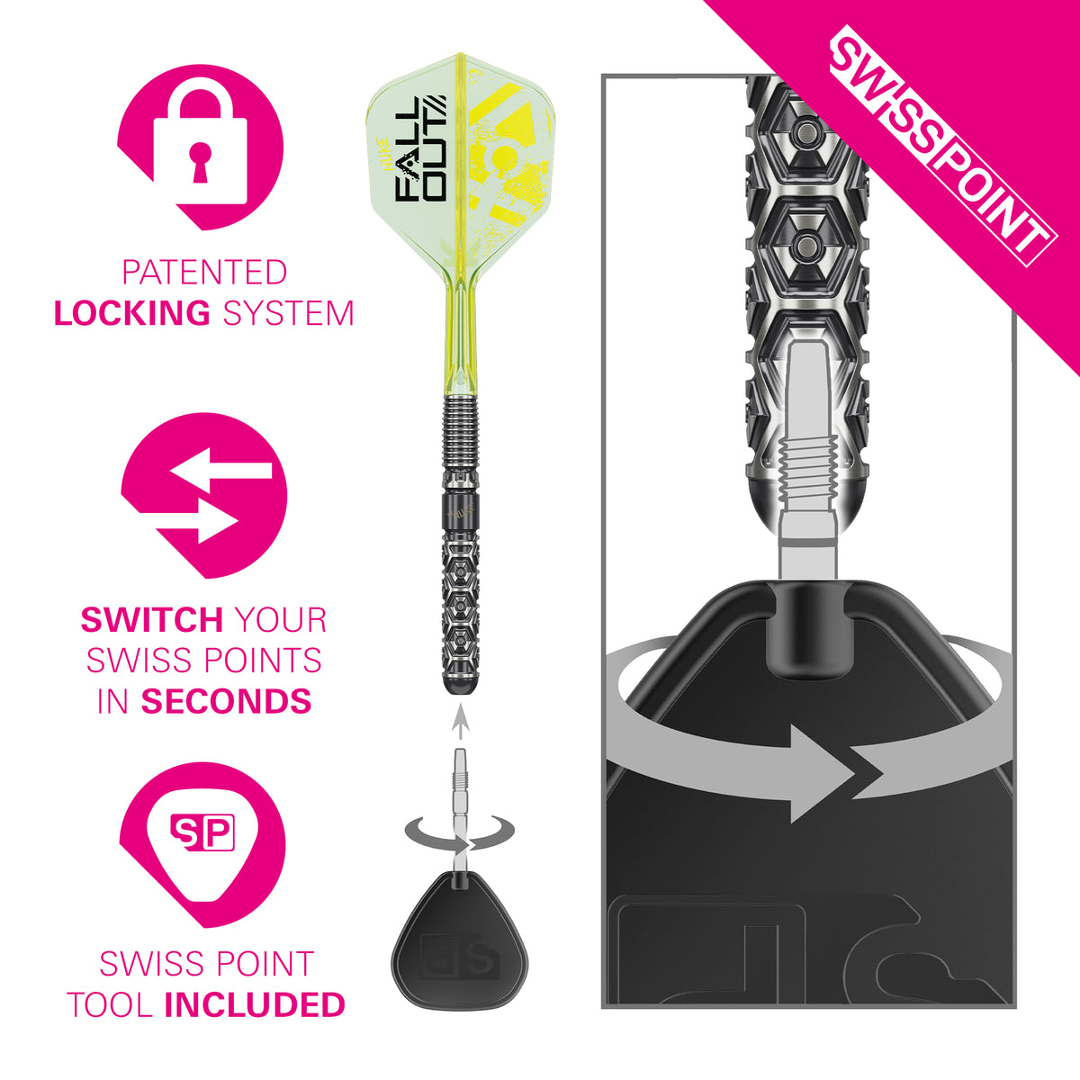 TARGET - LUKE LITTLER - FALLOUT - SWISS POINT DARTS - 90% - 22g/23g/24g